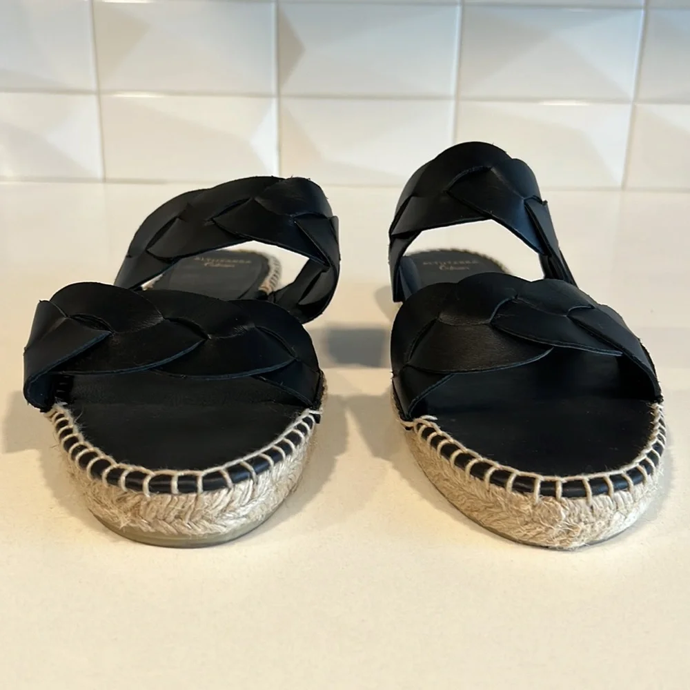 Altuzarra Black Braided Slide Sandals